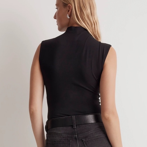 Madewell Funnelneck Cropped Muscle Tee true black - Picture 4 of 8